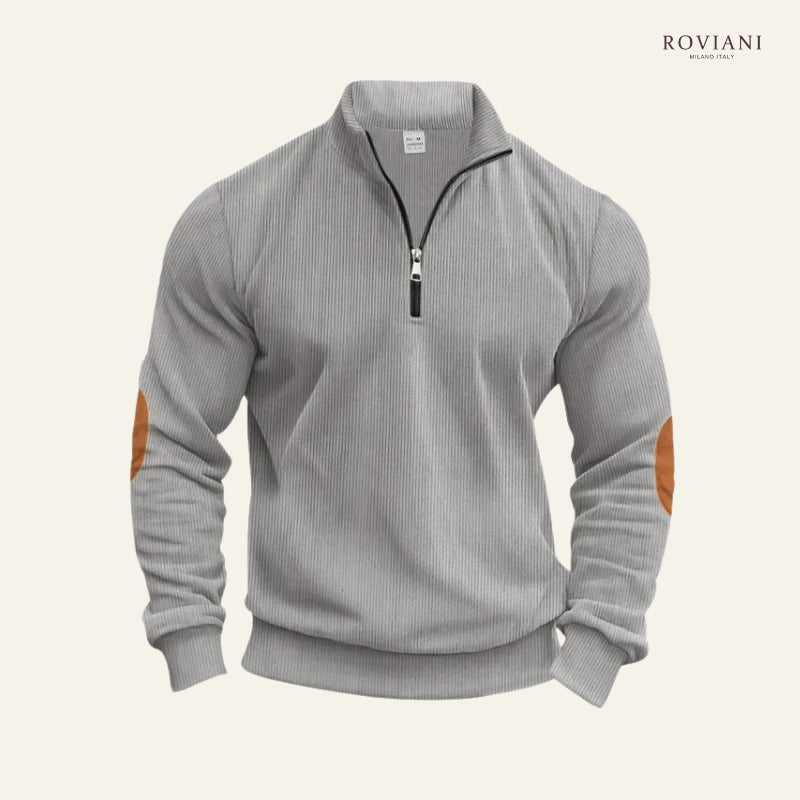 Raimondo – Maglione da Uomo in Velluto a Coste con Collo Alto