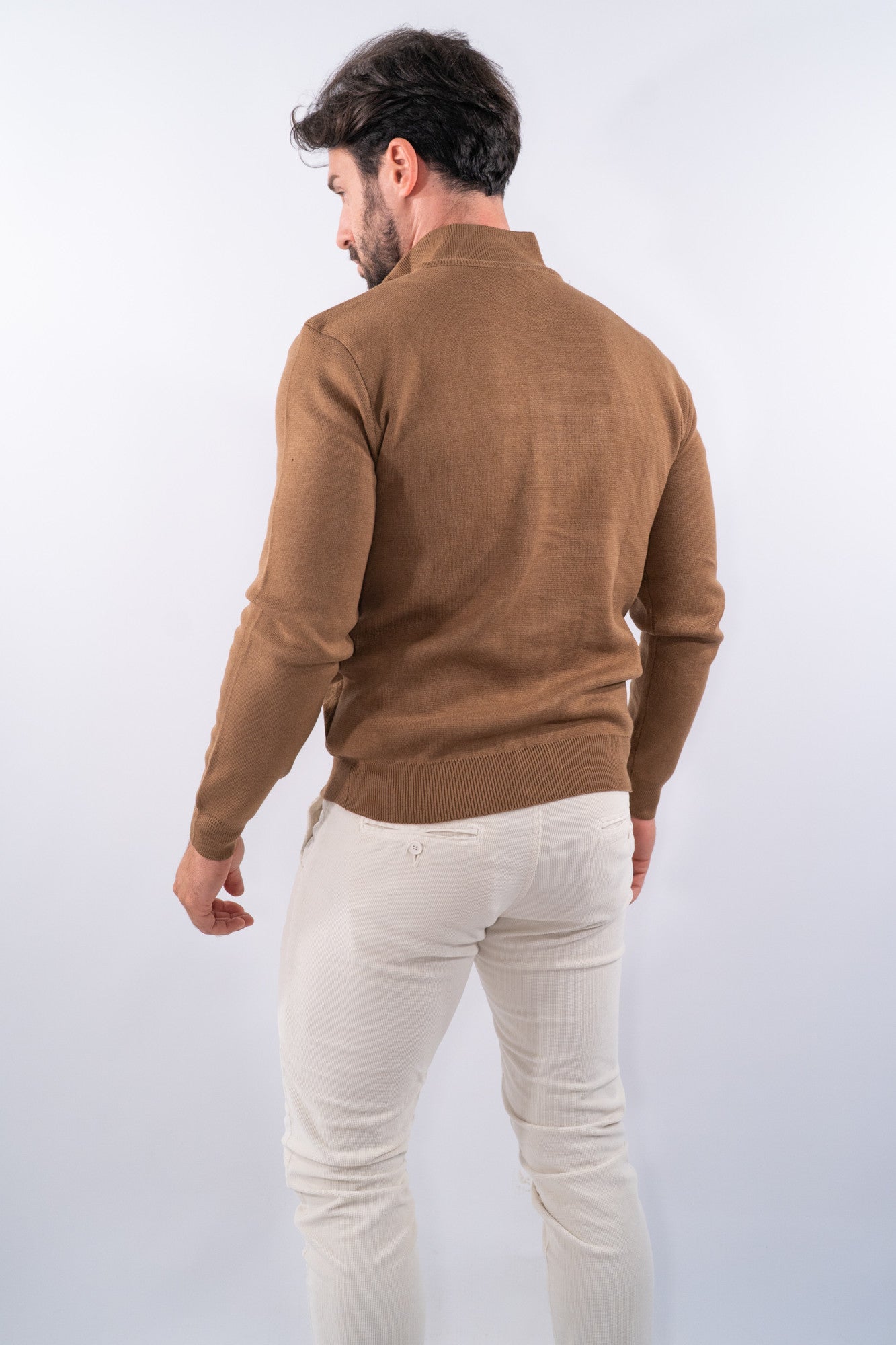 Giacca a lupetto con alcantara