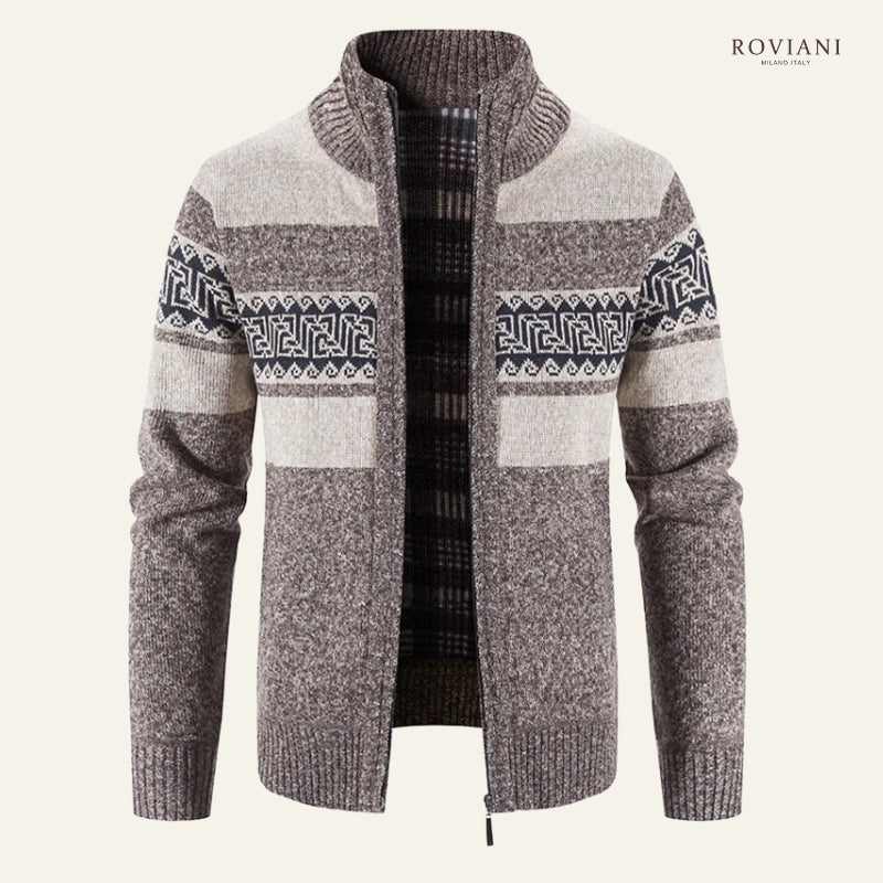 Alberto – Cardigan Invernale a Maglia con Collo Alto