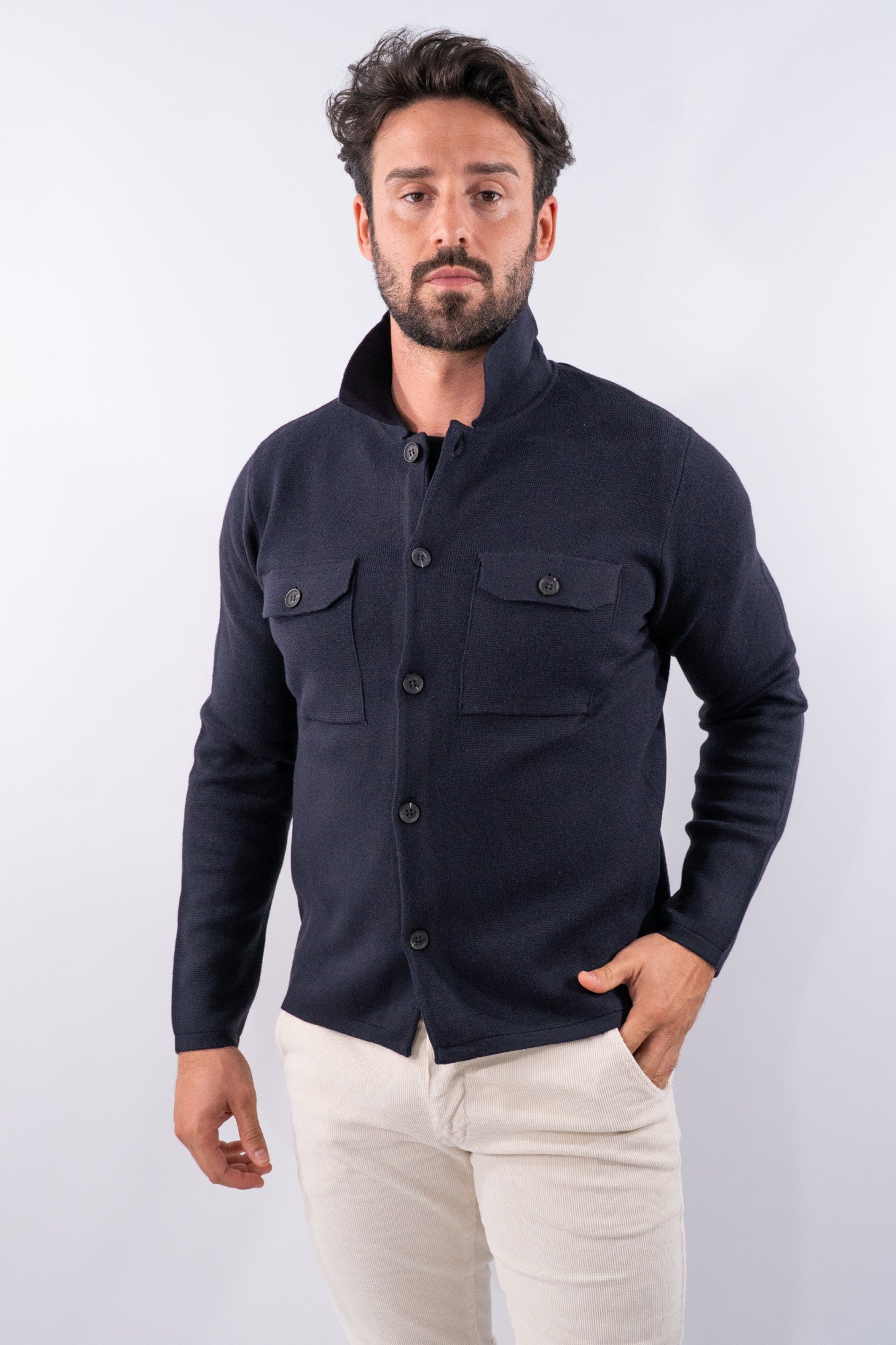 Giacca camicia con taschini