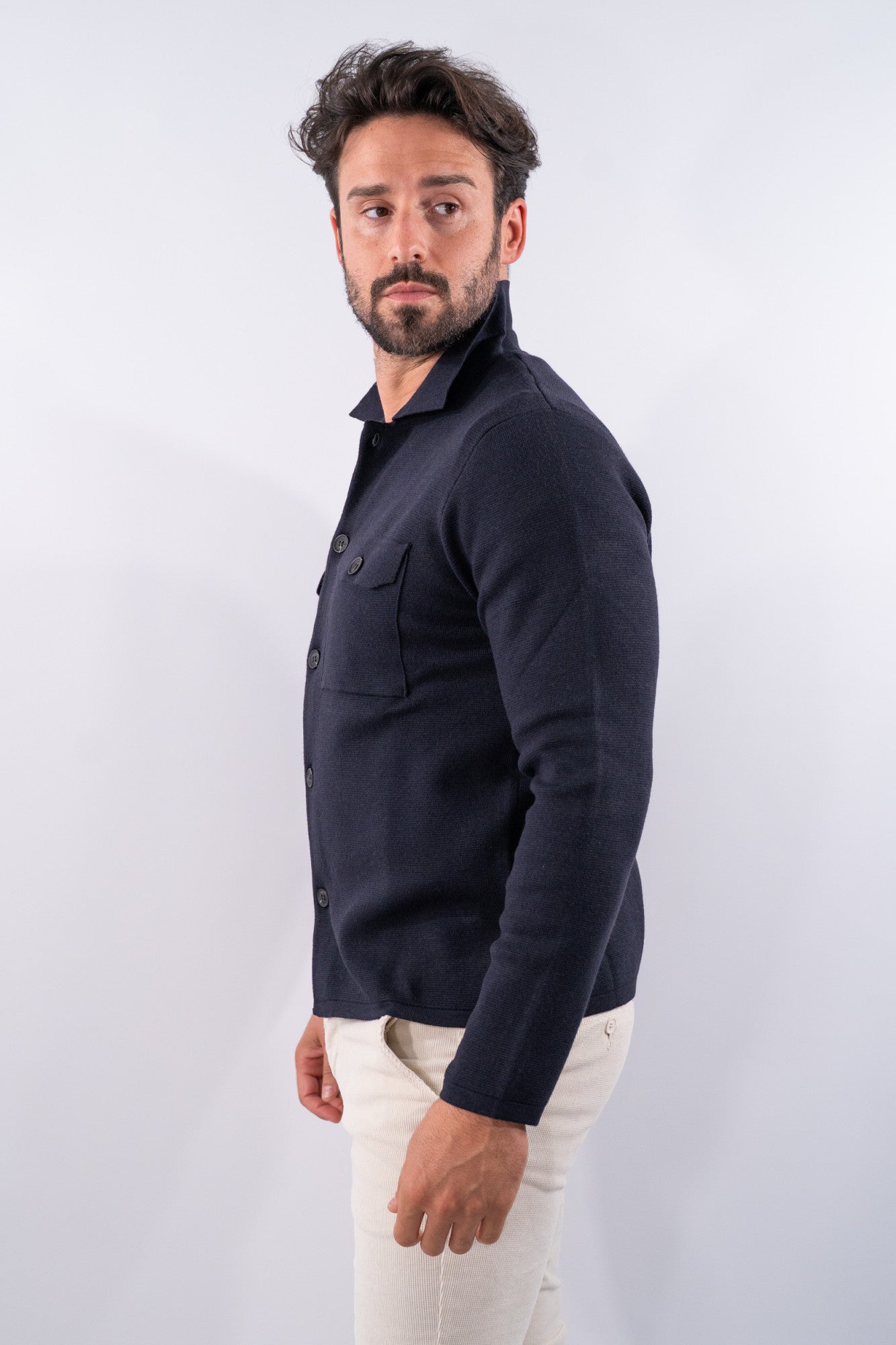 Giacca camicia con taschini