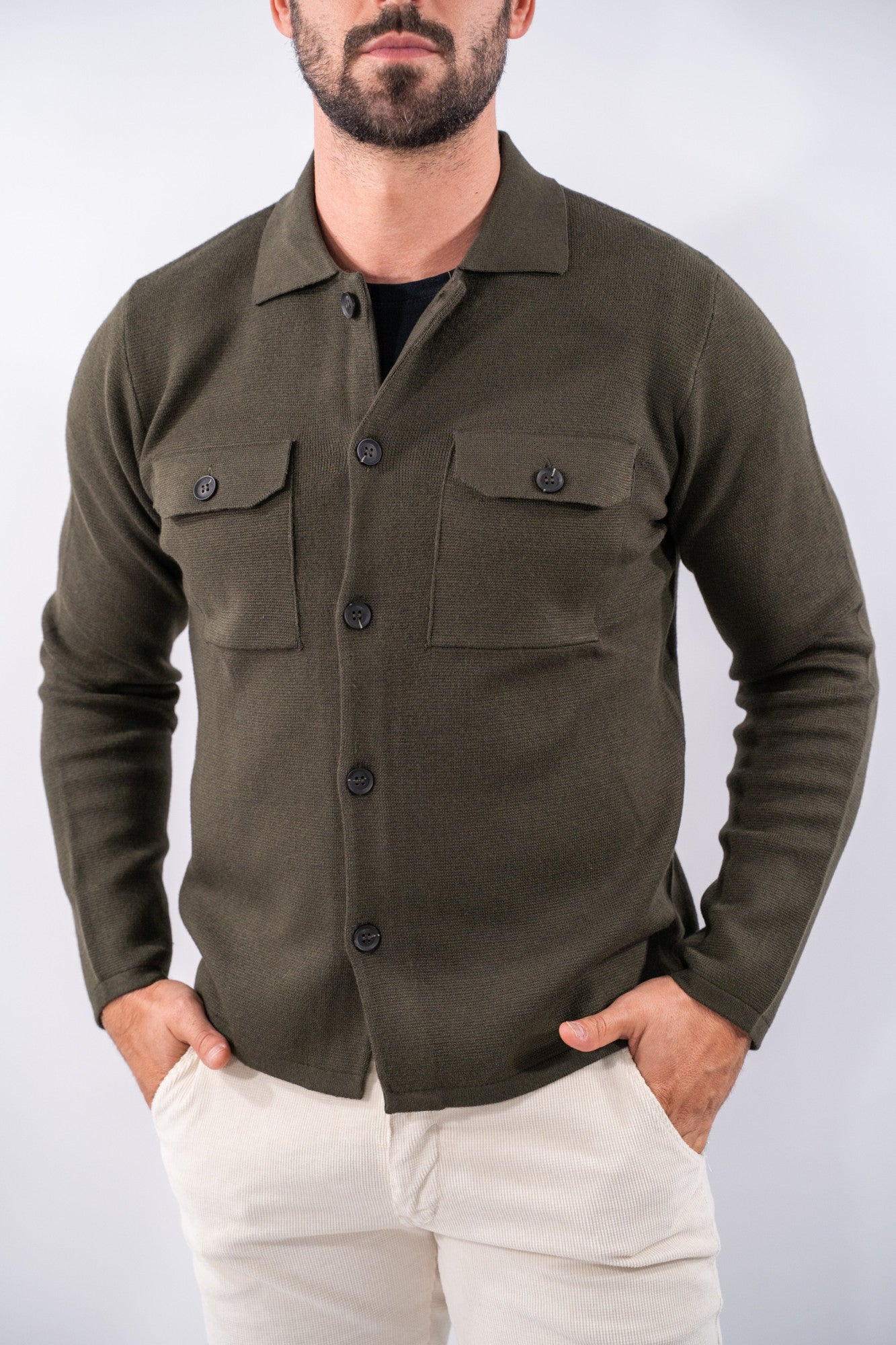 Giacca camicia con taschini