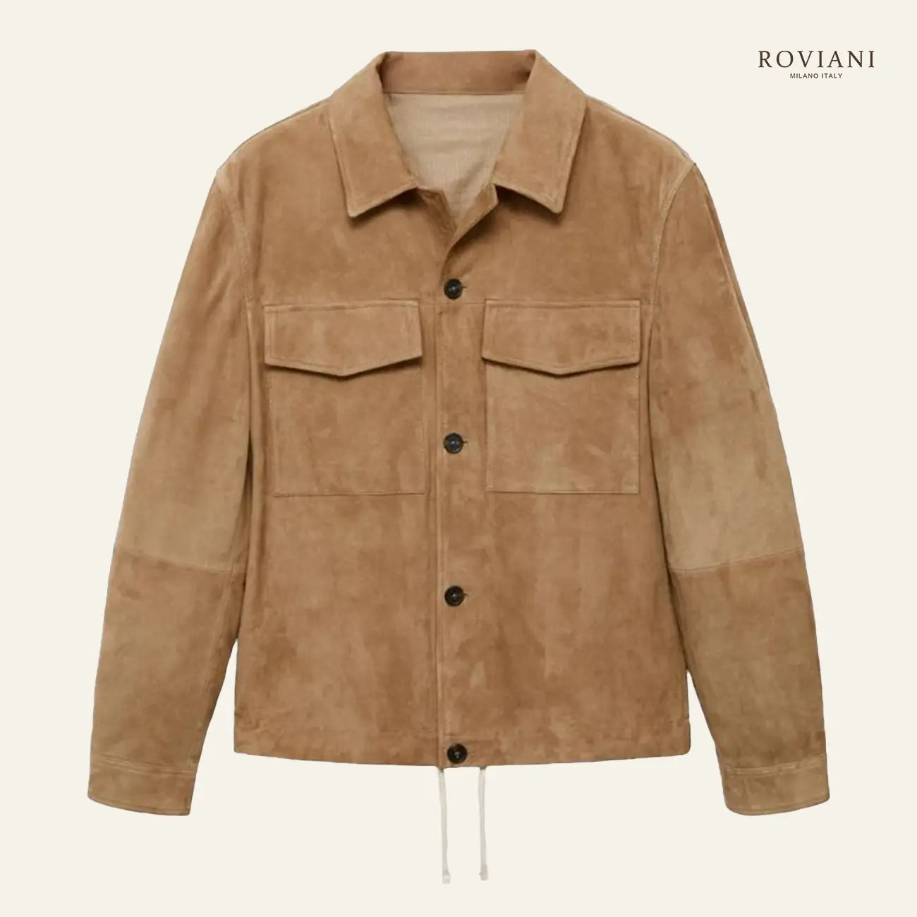 Giacca in Pelle Scamosciata