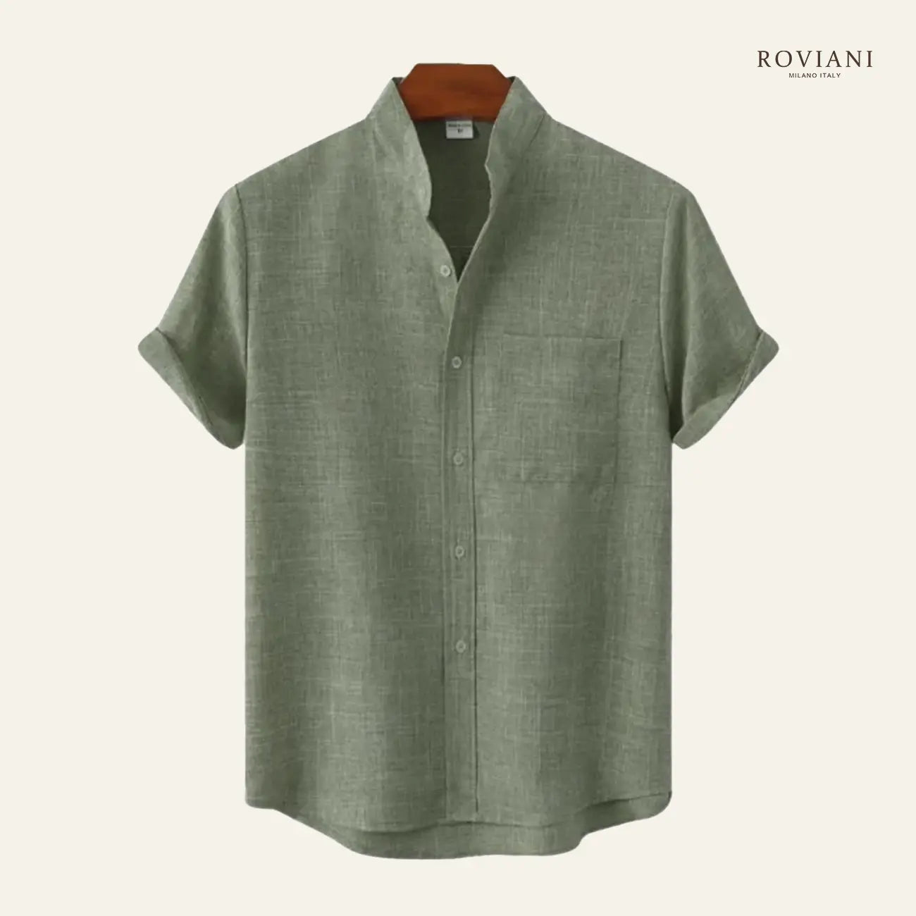Camicia Maschile con Colletto alla Coreana®