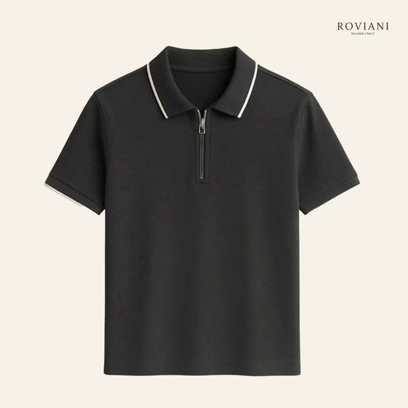 Maglia polo con zip Milano OldMoney®