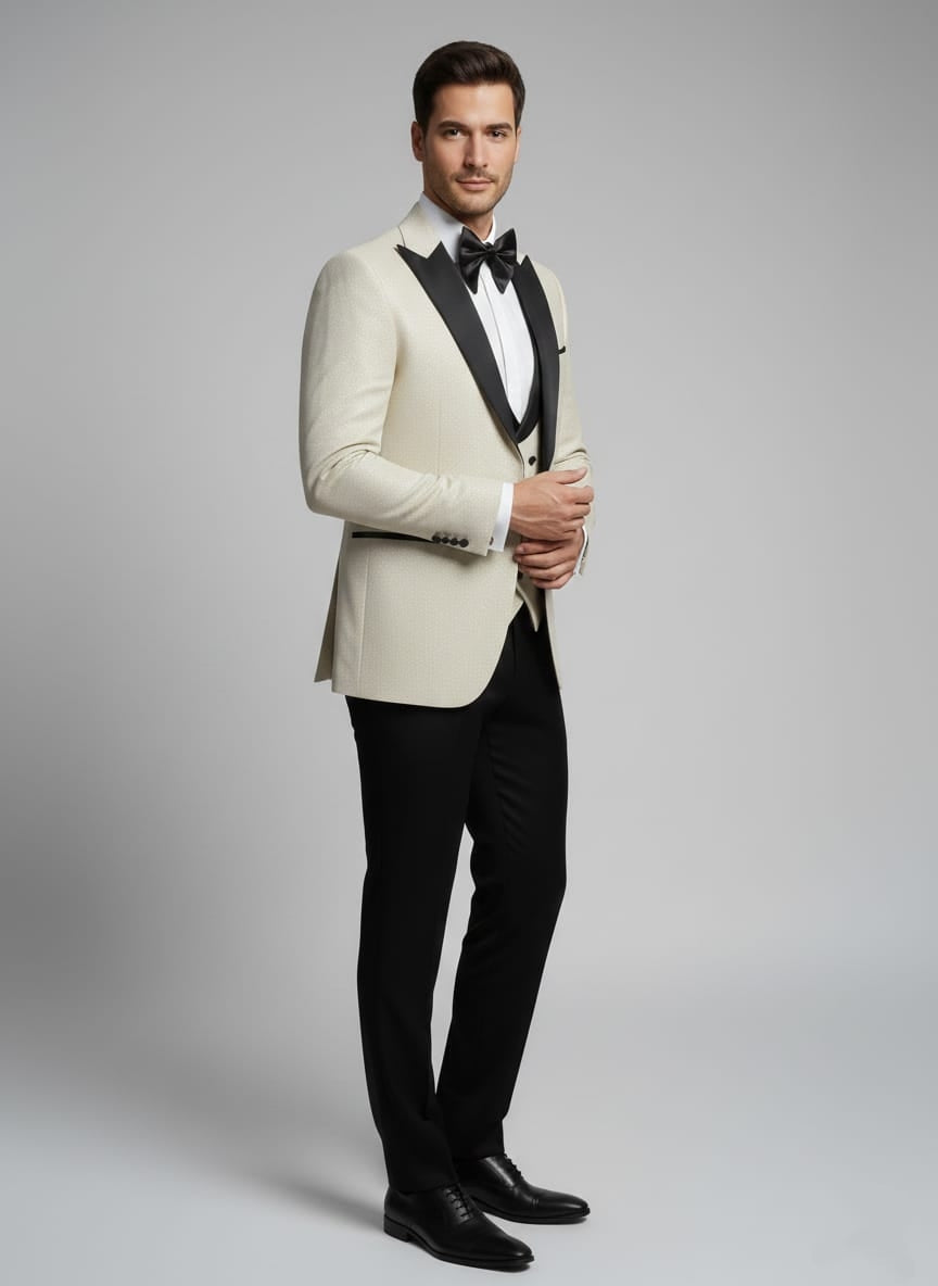 Abito completo elegante oro con brillantini