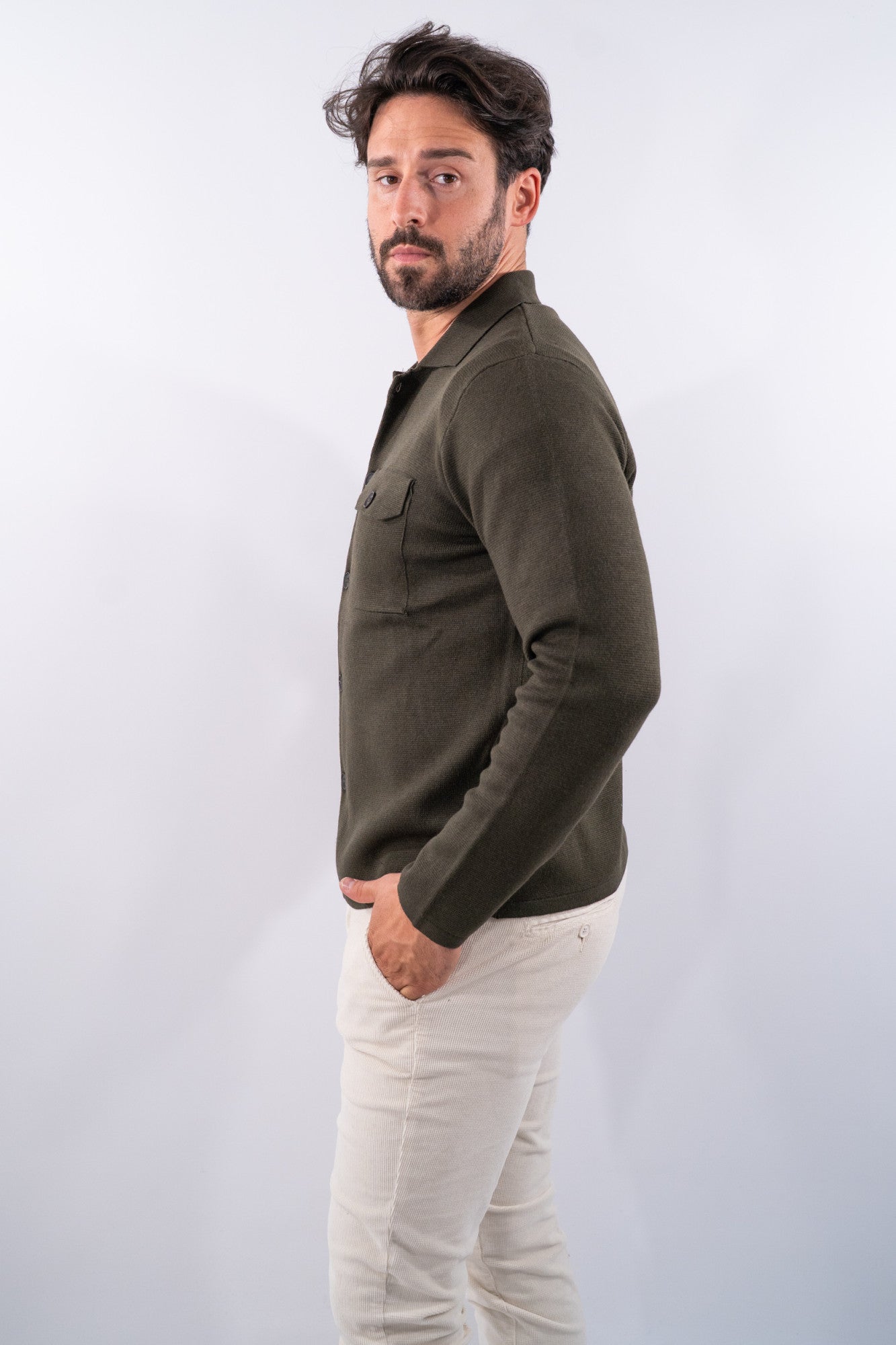 Giacca camicia con taschini